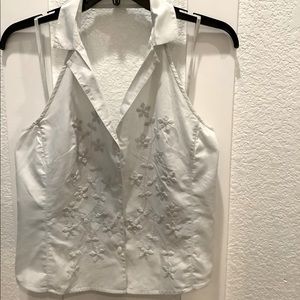 Banana Republic embroidered halter top-Size S